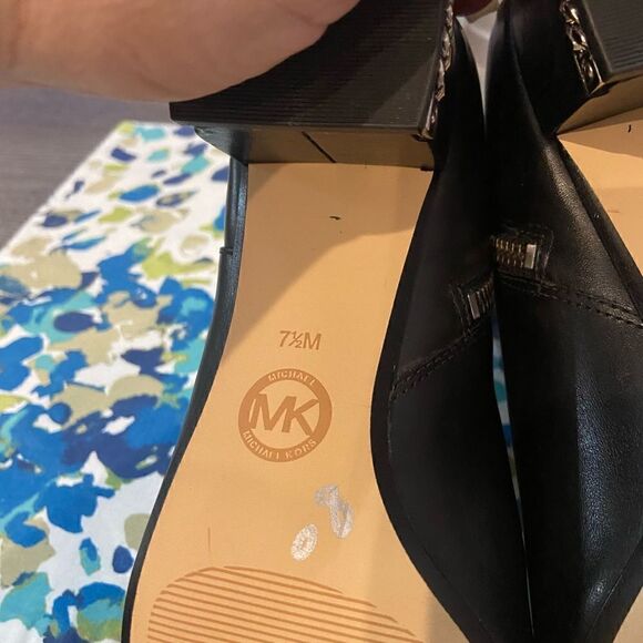 New Michael Kors black leather boots size 7.5 - Picture 6 of 9